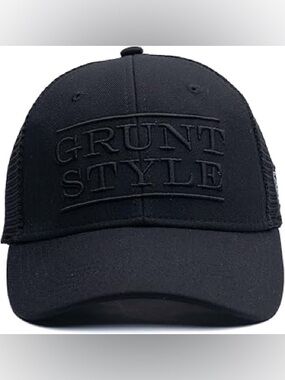 Grunt Style Stacked Logo Baseball Cap - Black